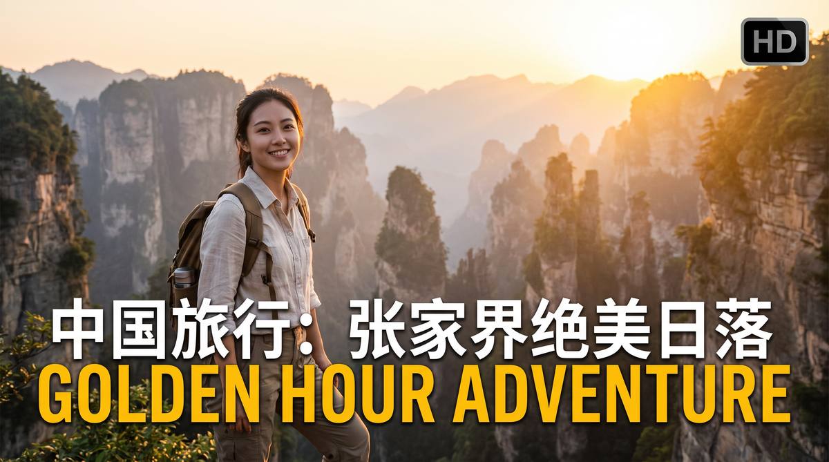 陈美娇 陈美娇旅行视频教程：张家界绝美日落，一生必去的风景